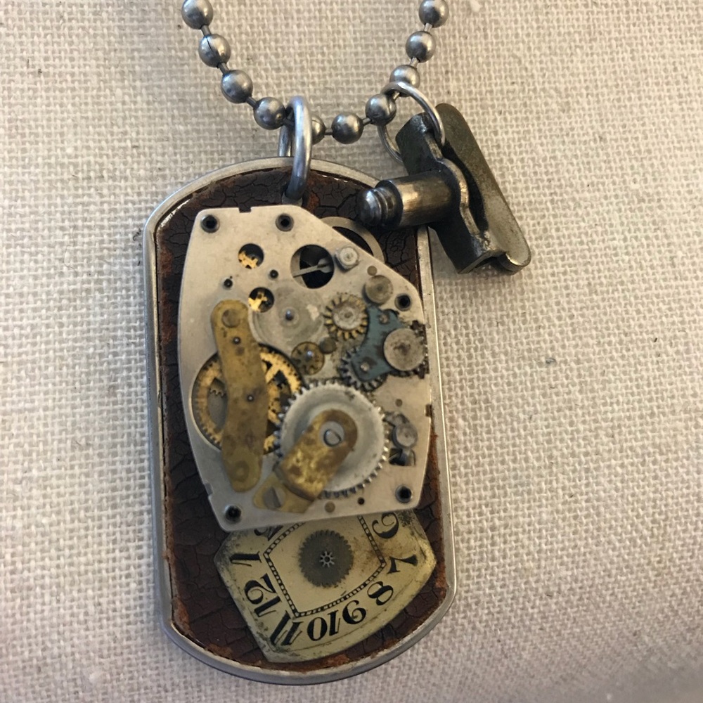 Steampunk Clock Parts Necklace